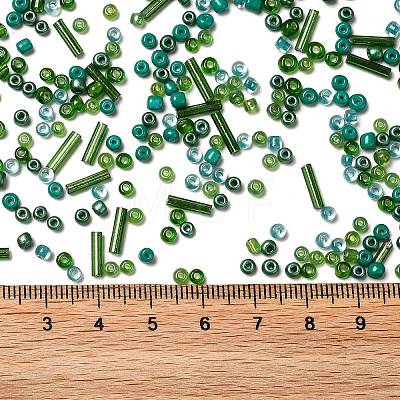 Opaque & Transparent Inside Colours Glass Seed Beads SEED-F004-02F-1
