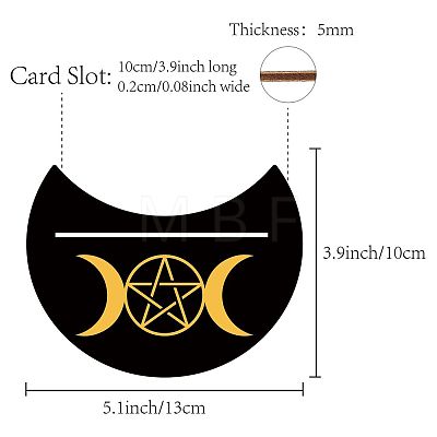 Carved Wooden Tarot Card Stand Holder DIY-WH0355-010-1