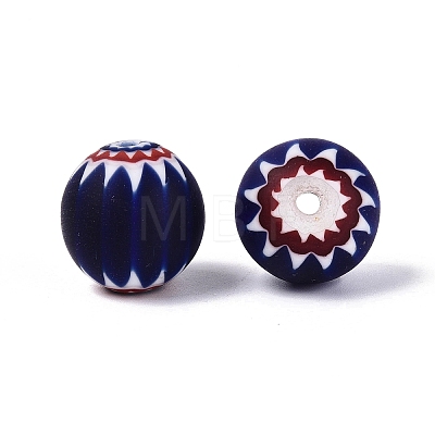 Handmade Millefiori Glass Round Beads LS-LA-N002-12B-1