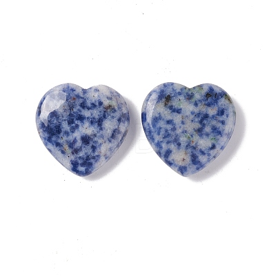 Natural Blue Spot Jasper Heart Love Stone G-B030-04-1