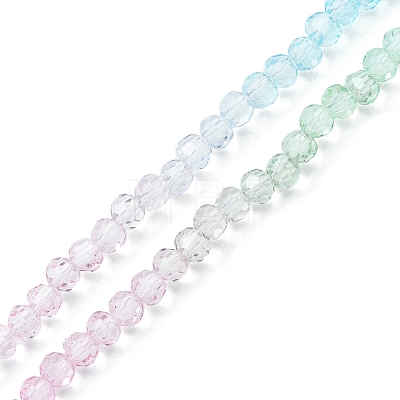 2 Strand Transparent Glass Beads Strands GLAA-YW0001-54-1