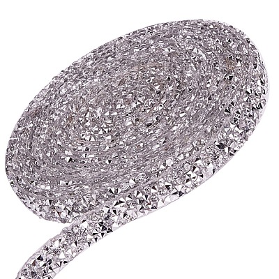 Glitter Resin Hotfix Rhinestone(Hot Melt Adhesive On The Back) DIY-WH0157-43E-04-1