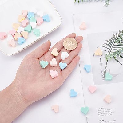 36Pcs 6 Colors Food Grade Eco-Friendly Silicone Beads SIL-NB0001-07-1