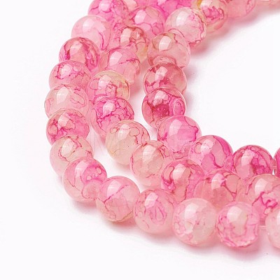 Spray Painted Glass Beads Strands GLAA-A038-C-60-1