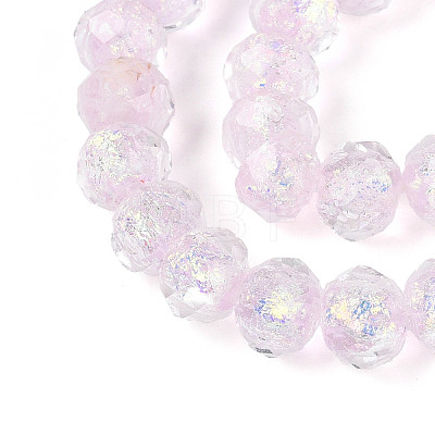 Handmade Foil Lampwork Beads Strands FOIL-T008-09B-1