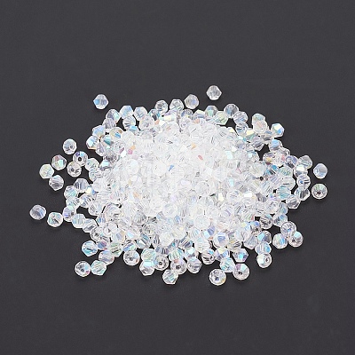 500Pcs Faceted Bicone Electroplate Glass Beads Strands EGLA-YW0001-08-1