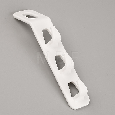 Plastic Rectangle with 3-link Hooks AJEW-WH0223-85-1