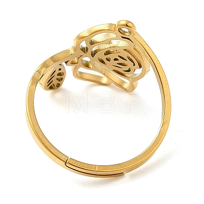 304 Stainless Steel with Cubic Zirconia Adjustable Rings RJEW-K245-48A-G-1