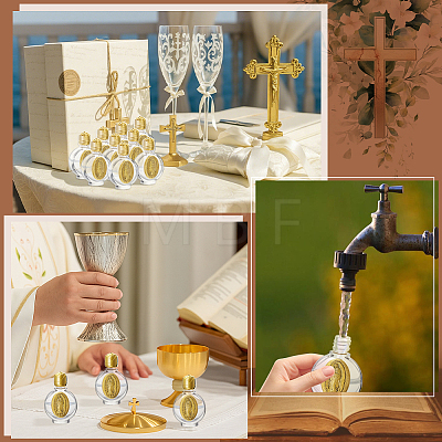 12Pcs Glass Empty Holy Water Bottles for Religious AJEW-GA0008-90A-AG-1