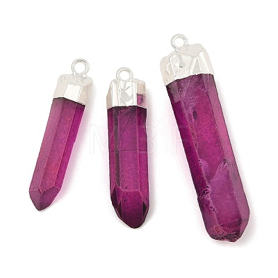 Natural Quartz Crystal Pointed Pendants G-P253-03S-09-1