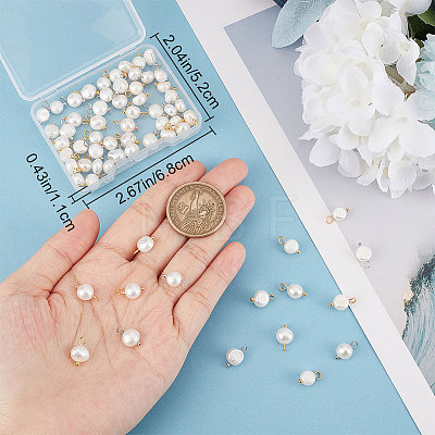 70Pcs 2 Colors Natural Cultured Freshwater Pearl Charms FIND-CN0001-42-1