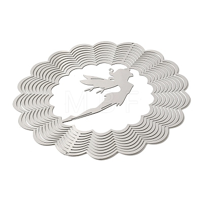 201 Stainless Steel 3D Rotating Hanging Wind Spinner STAS-C166-01B-P-1