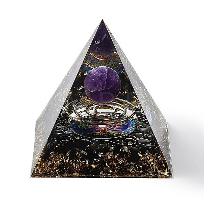 Orgonite Pyramid Resin Energy Generators AJEW-D056-01F-1