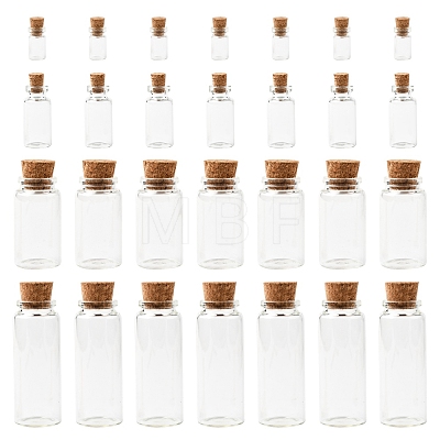 24Pcs 4 Styles Glass Jar Glass Bottles AJEW-FS0001-21-1