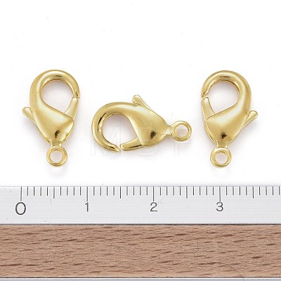 Brass Lobster Claw Clasps X-KK-903-G-NF-1