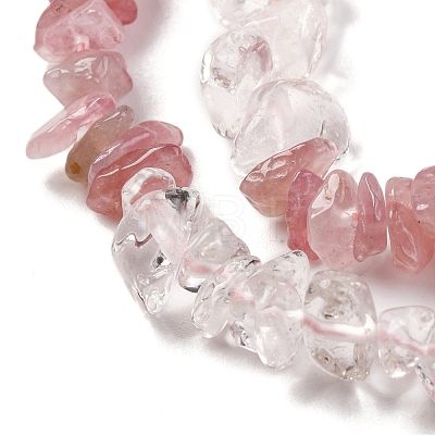 Natural Quartz Crystal & Rose Quartz Beads Strands G-L610-A15-01-1