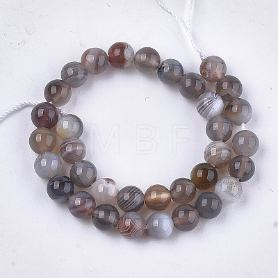 Natural Botswana Agate Beads Strands G-S333-6mm-026-1
