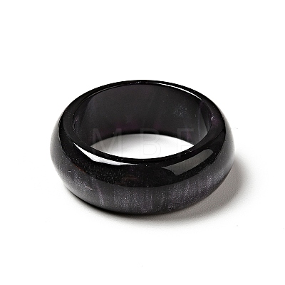 Resin Plain Band Finger Ring for Women RJEW-C034-01B-1