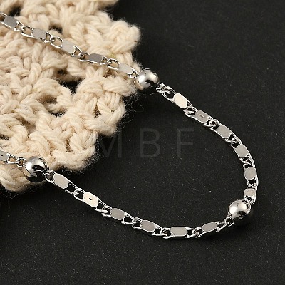 Rack Plating Brass Link Chain Bracelets for Women BJEW-G735-03P-1