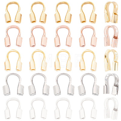 120Pcs 5 Colors Brass Wire Guardian KK-BBC0028-57A-1