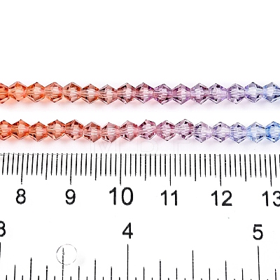 Gradient Color Baking Painted Glass Bead Strands DGLA-A039-T2mm-A015-1