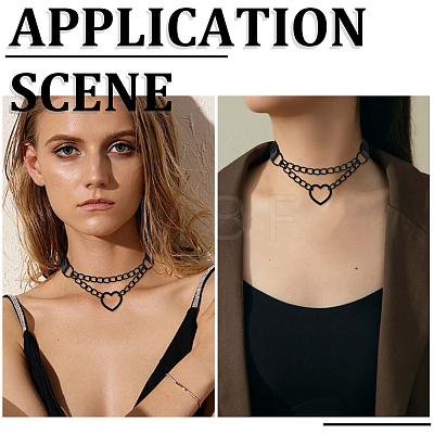 Punk-style Imitation Leather Chocker Necklaces NJEW-CL0001-29-1