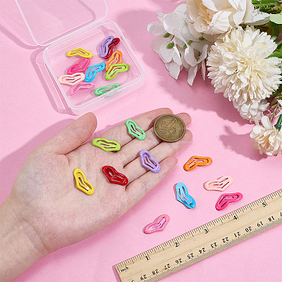 40Pcs 10 Colors Iron Snap Hair Clips PHAR-PH0001-21-1