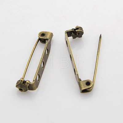 3 Holes Iron Brooch Pin Back Safety Catch Bar Pins IFIN-X0029-02-1