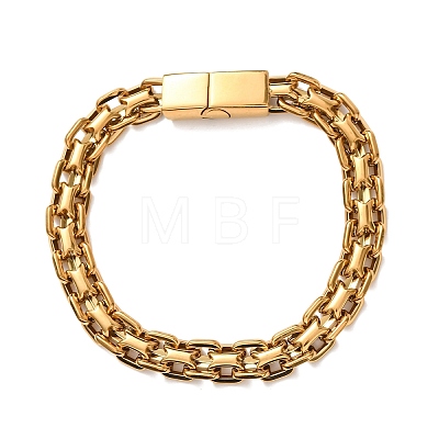 304 Stainless Steel Link Chain Bracelets BJEW-F529-14G-1