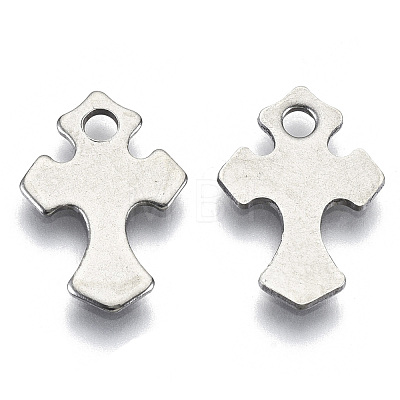 Non-Tarnish 201 Stainless Steel Tiny Cross Charms STAS-R116-090-1