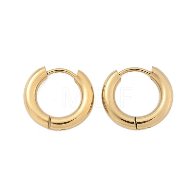 Ion Plating(IP) 304 Stainless Steel Huggie Hoop Earrings EJEW-F111-16mm-G-1