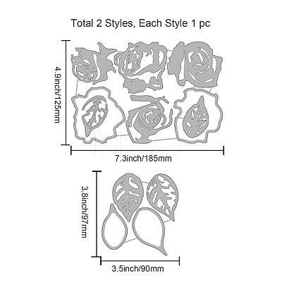 Carbon Steel Cutting Dies Stencils DIY-WH0309-1079-1