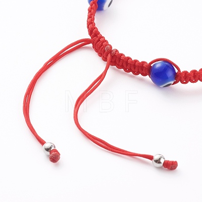 Adjustable Nylon Thread Braided Bead Bracelets BJEW-JB06067-02-1