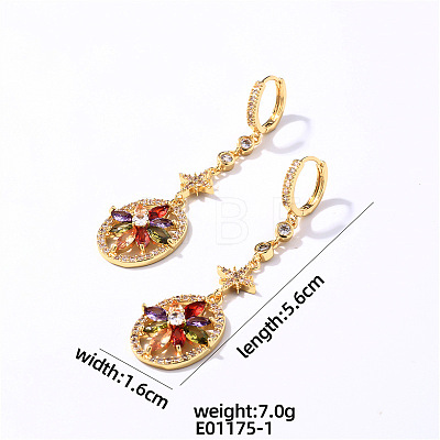 Elegant Fashion Earrings with Colorful Diamonds TJ6016-1-1