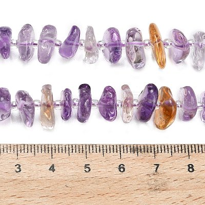 Natural Ametrine Beads Strands G-Z124-A02-01-1