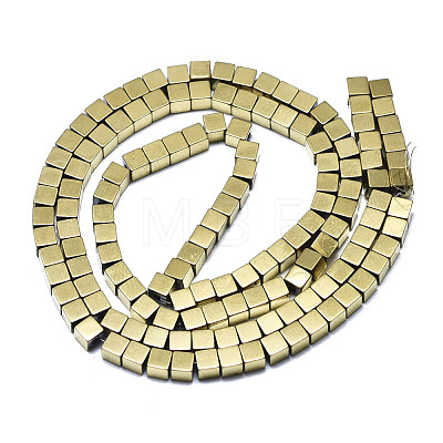 Electroplate Non-magnetic Synthetic Hematite Beads Strands X-G-S352-40-1