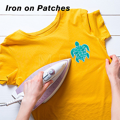 DICOSMETIC 16Pcs 2 Style Polyester Computerized Embroidery Iron on/Sew on Patches PATC-DC0001-01-1