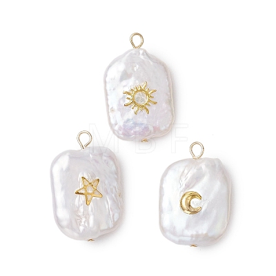 3Pcs 3 Styles Natural Baroque Pearl Keshi Pearl Pendants PALLOY-JF02913-02-1