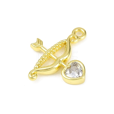 Brass Pave Clear Cubic Zirconia Pendants KK-L238-11G-1