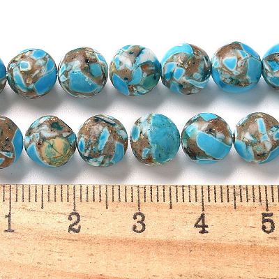 Dyed Synthetic Imperial Jasper Beads Strands G-C168-02B-1