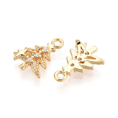 Brass Micro Pave Cubic Zirconia Charms LS-KK-N263-145A-G-1