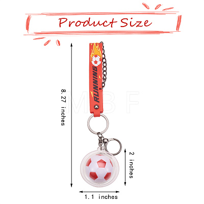 Soccer Keychain Cool Soccer Ball Keychain with Inspirational Quotes Mini Soccer Balls Team Sports Football Keychains for Boys Soccer Party Favors Toys Decorations JX297D-1