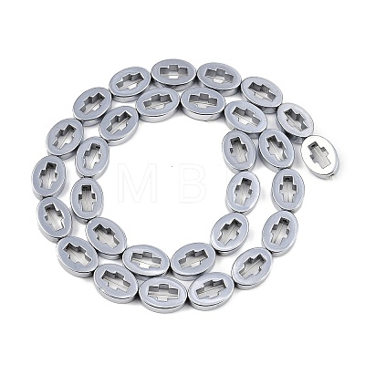 Electroplated Synthetic Non-magnetic Hematite Beads Strands G-K375-C01-02-1