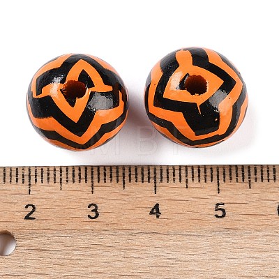 Halloween wood beads WOOD-S064-01A-1