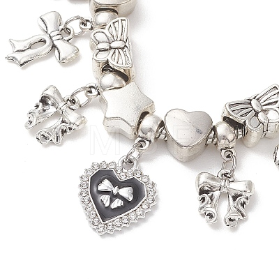 European Style Alloy & Brass Charm Bracelets BJEW-JB13264-1