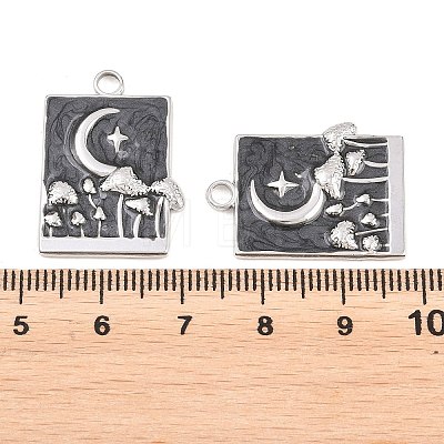 304 Stainless Steel Enamel Pendants STAS-K293-19P-04-1