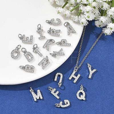 SHEGRACE Brass Micro Pave Clear Cubic Zirconia Pendants XGRQ29811-394P-1