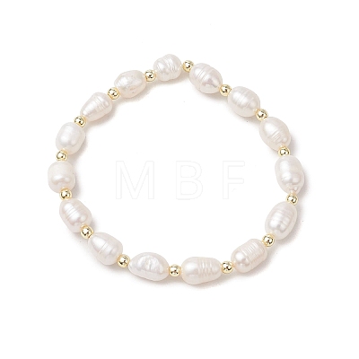 Natural Cultured Freshwater Pearl Beads Stretch Bracelets for Women BJEW-JB11593-1