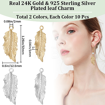 20Pcs 2 Colors Brass Pendants KK-BBC0011-26-1