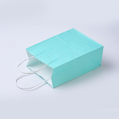 Pure Color Kraft Paper Bags AJEW-G020-C-14-1